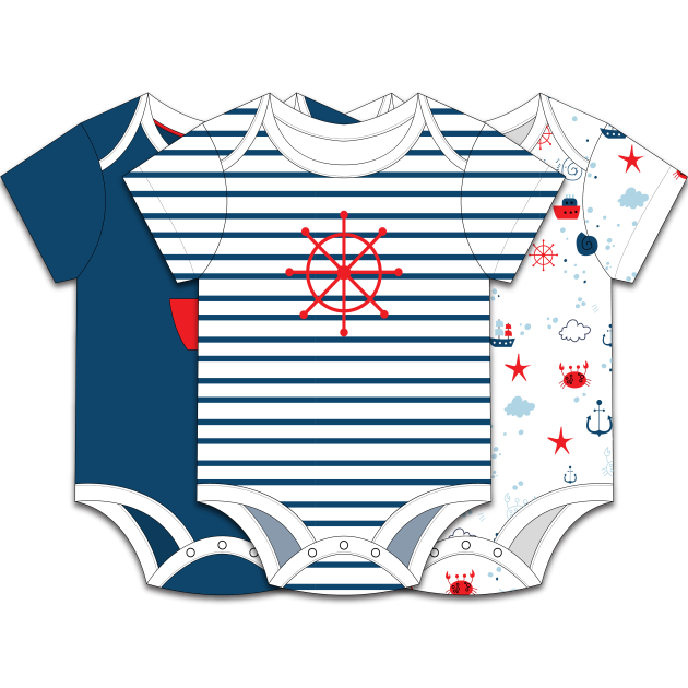 Baby Boy Bodysuit 3 Pcs Pack Coming Soon!